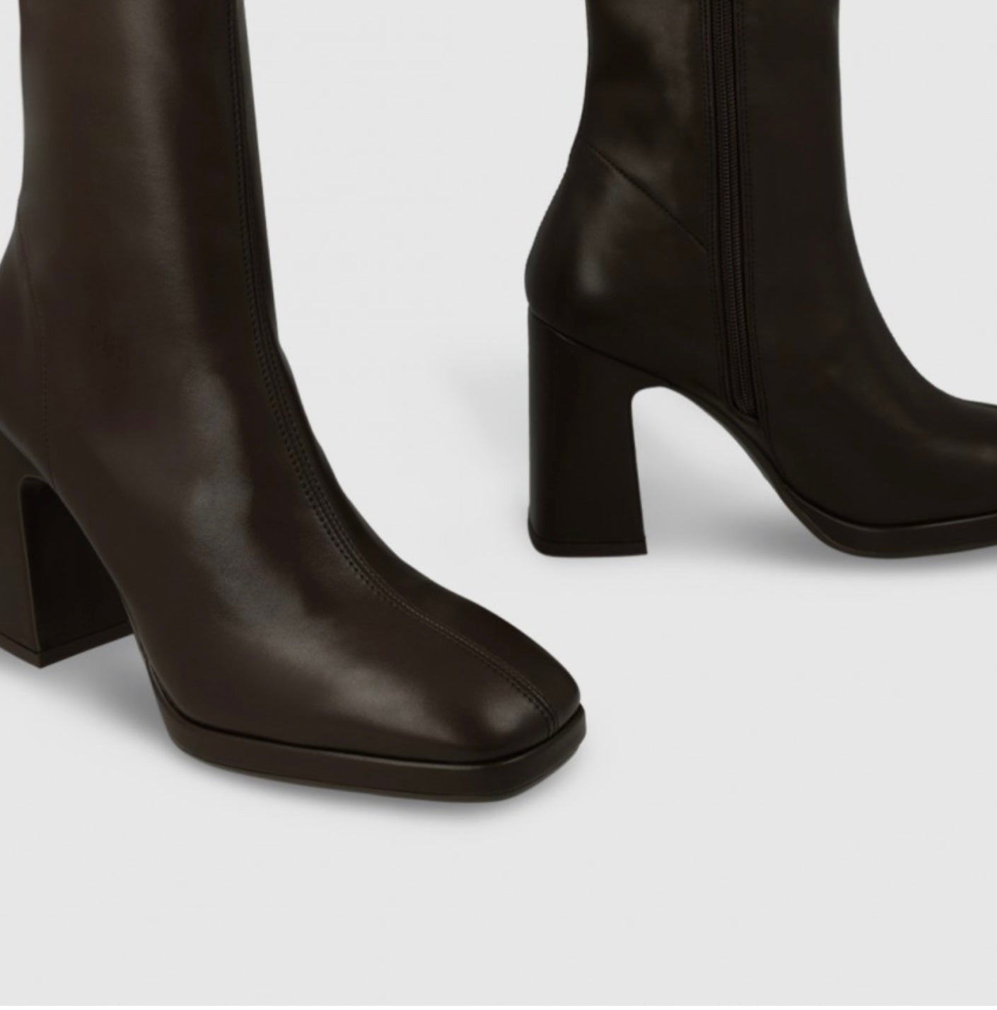 LAIRA ANKLE BOOTS DARK BROWN STRETCH