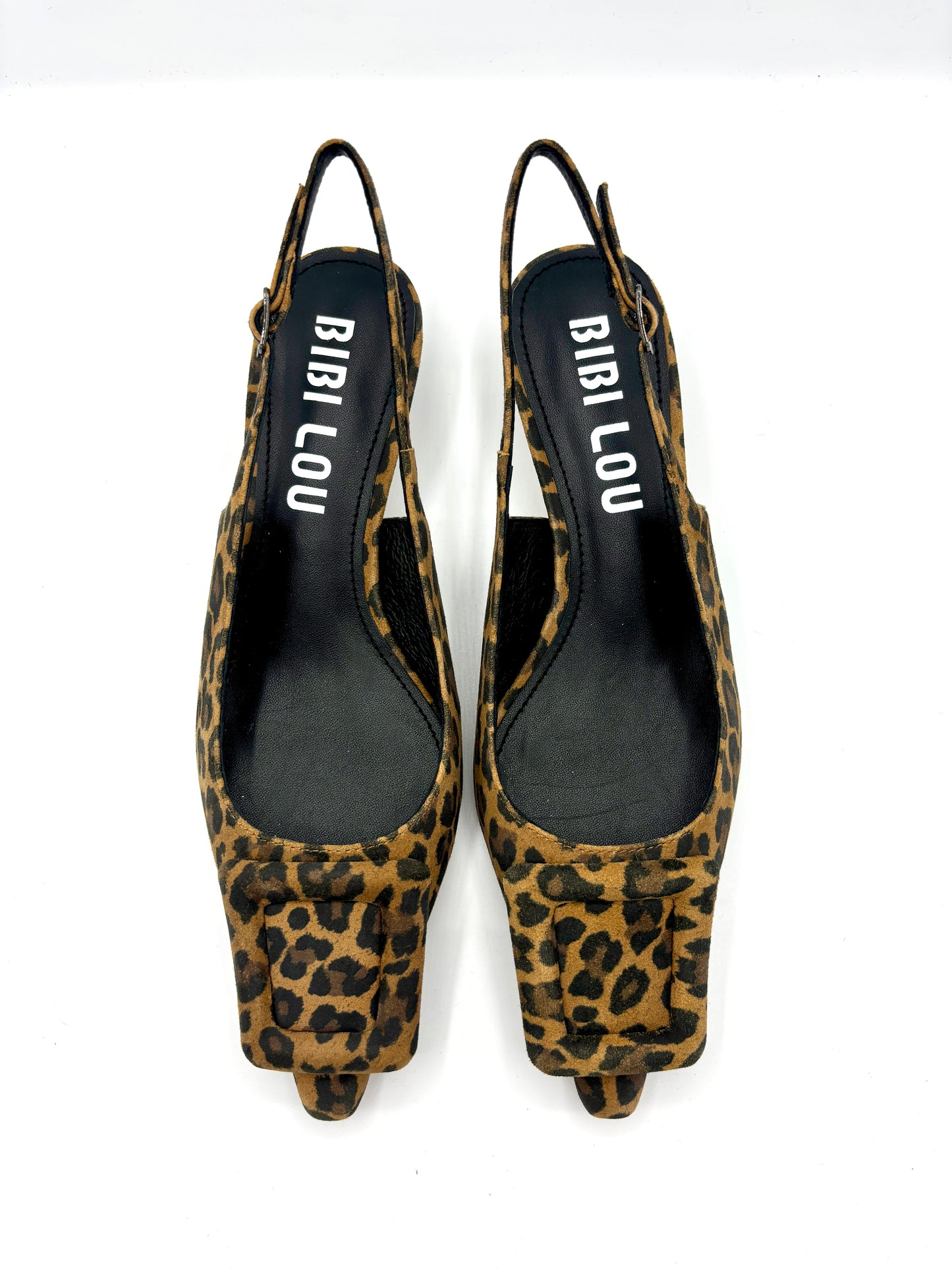 LEOPARD SUEDE SLINGBACK PUMP