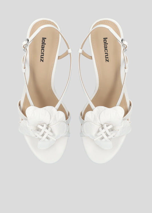 TULIPA HEEL SANDAL WHITE