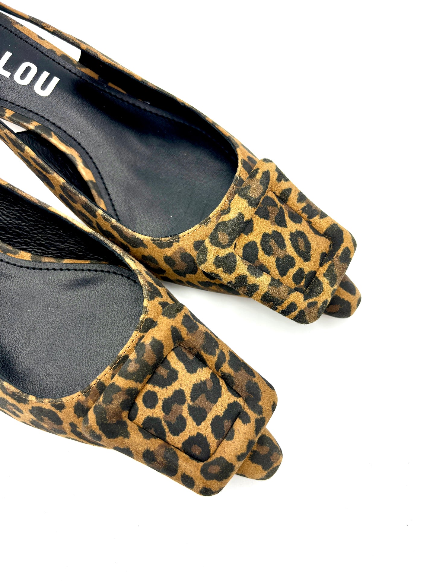 LEOPARD SUEDE SLINGBACK PUMP