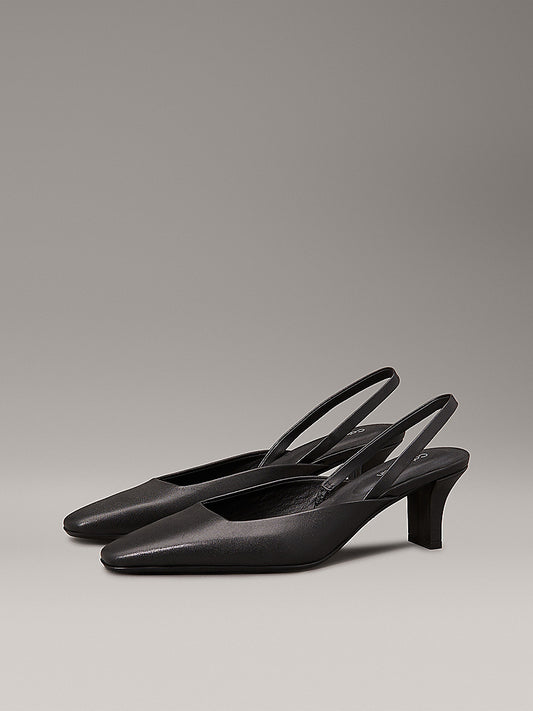 CK SLINGBACK PUMPS LEATHER BLACK