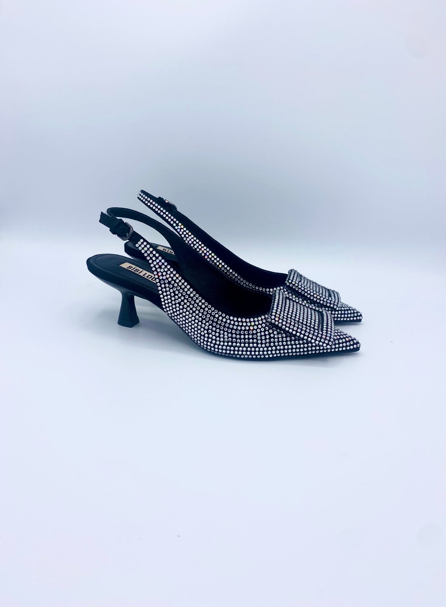 POZNAN DISCO HEEL BLACK SILVER