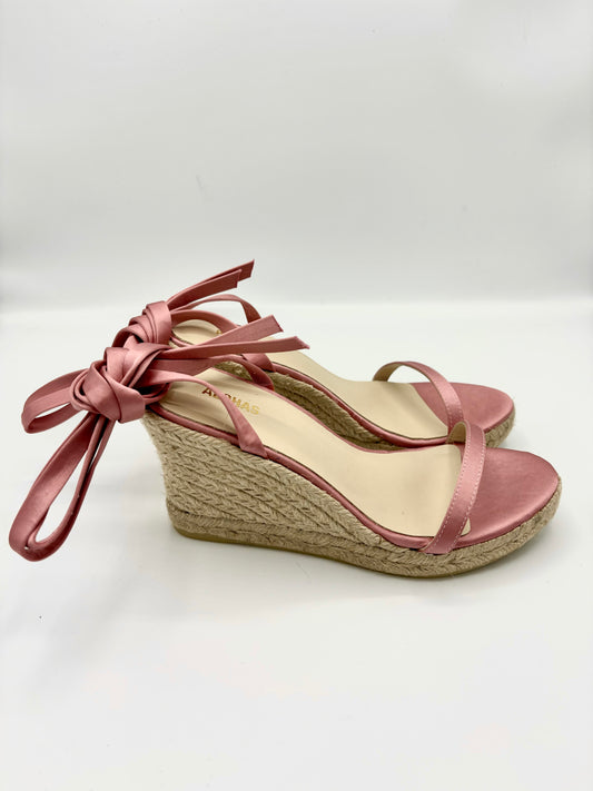 WILLA SILKY PINK LEATHER ESPADRILLES