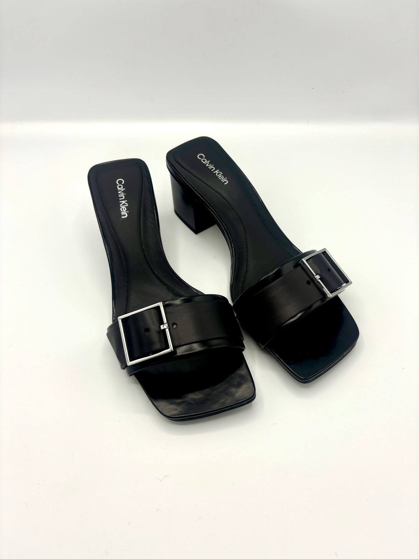 CK LEATHER SANDAL CLASSIC BLACK