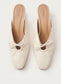 AMAR CREAM LEATHER MULES