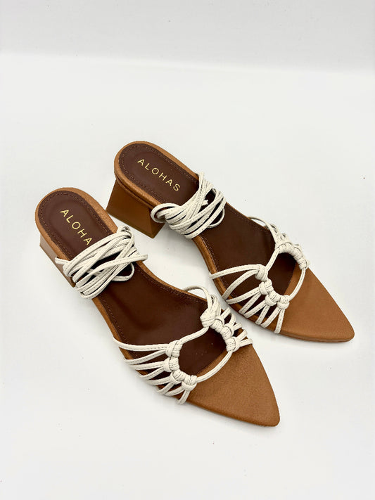 ALOHAS MIRAGE CAMEL SANDAL WHITE
