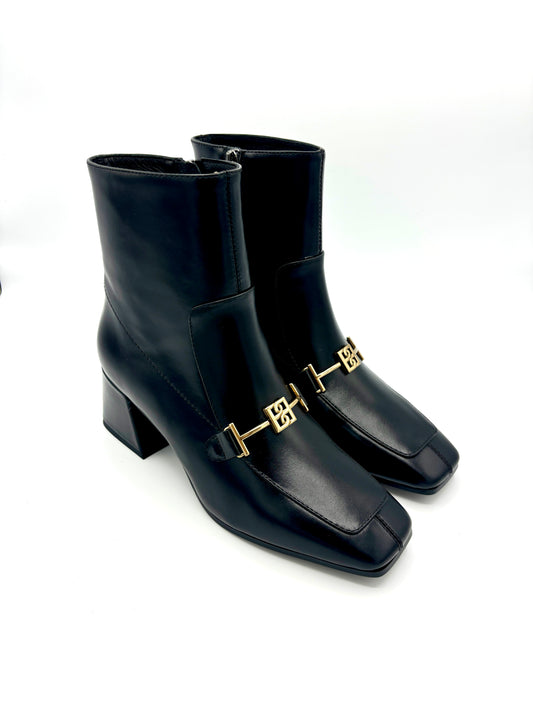 CLASSY ANKLE BOOT BLACK LEATHER