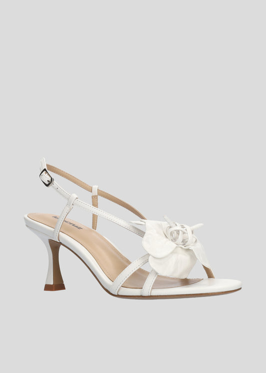 TULIPA HEEL SANDAL WHITE