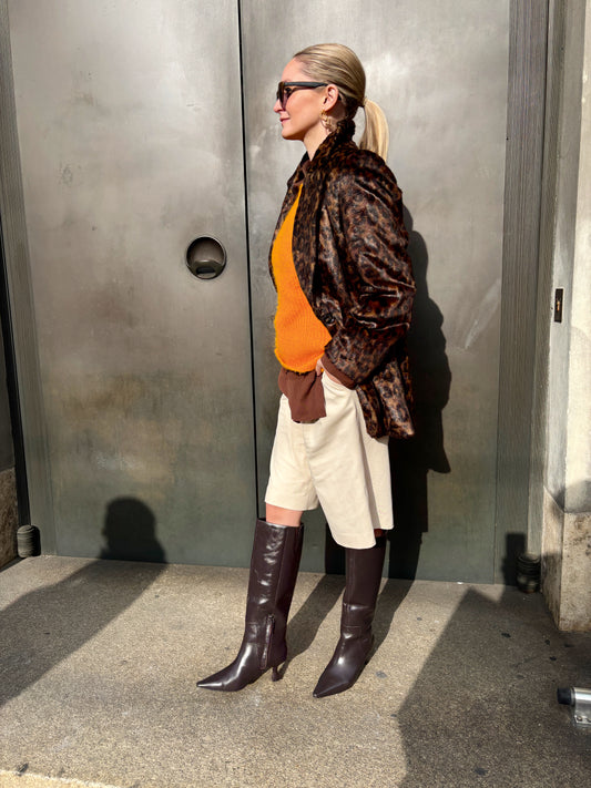 BIBI HIGH BOOT DARK BROWN