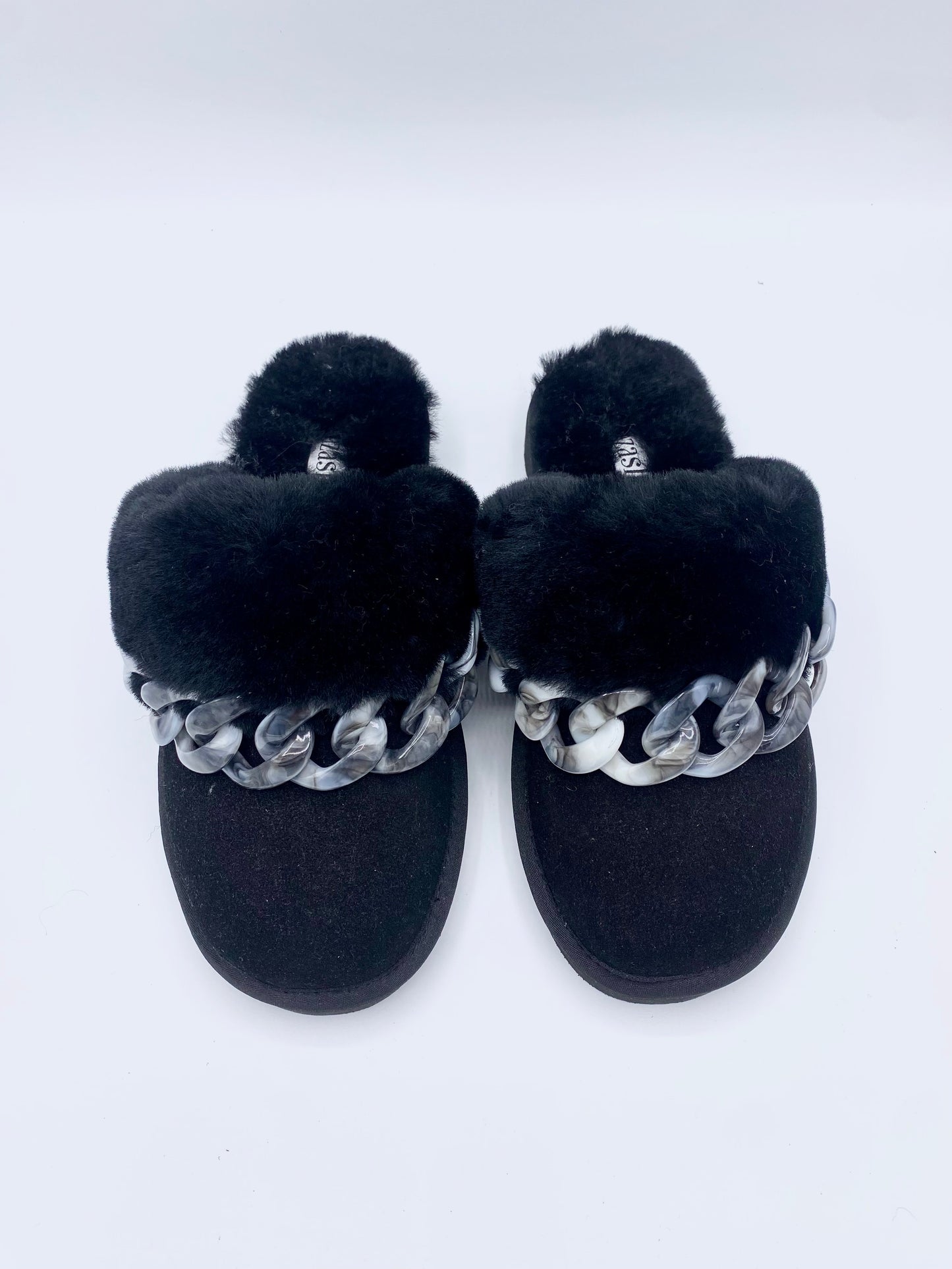 SLIPPER BLACK MARBLE