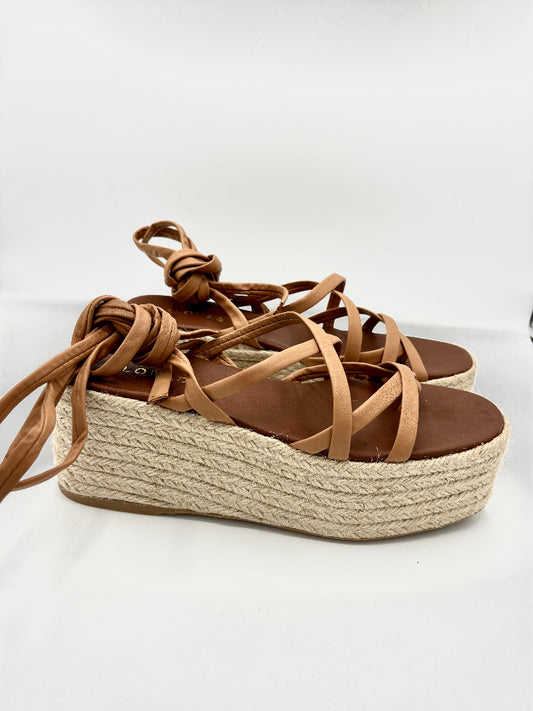 Alohas PAW-PAW LEATHER PLATEAU ESPADRILLE