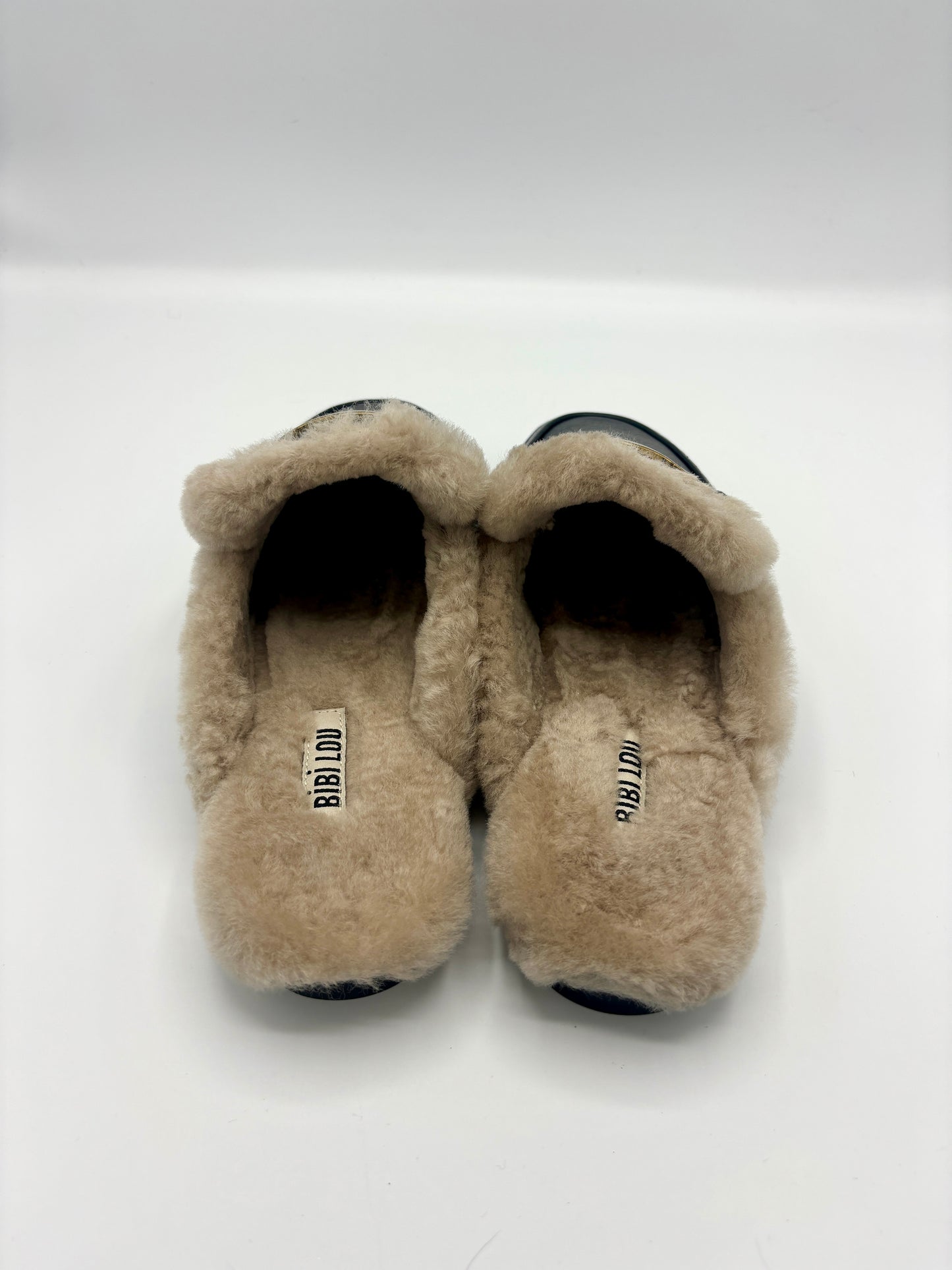 GINA MULES BLACK FUR