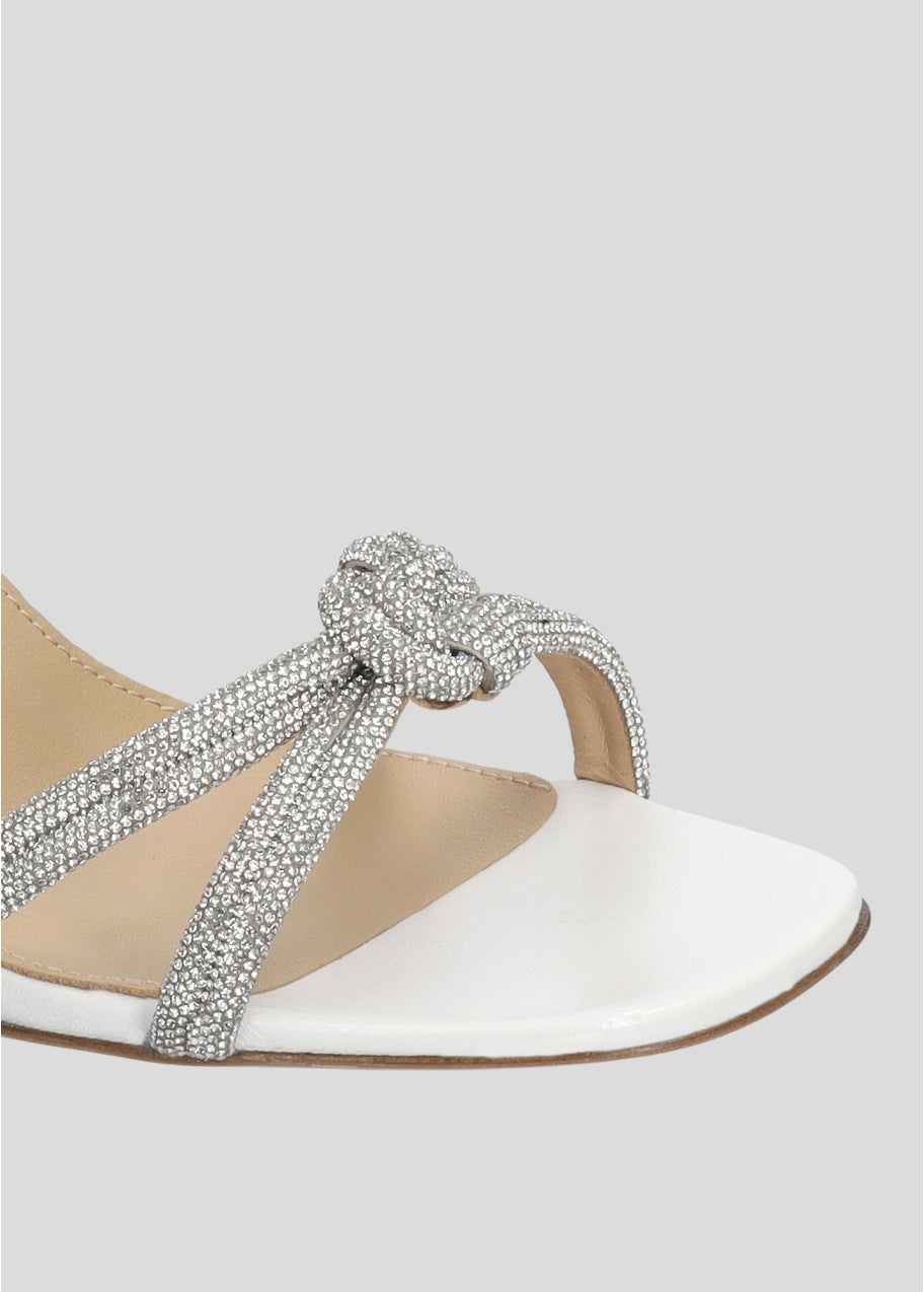 ALICE SANDAL WHITE SATIN