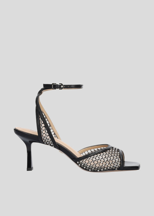 GRACE HIGH SANDAL SPARKLE BLACK