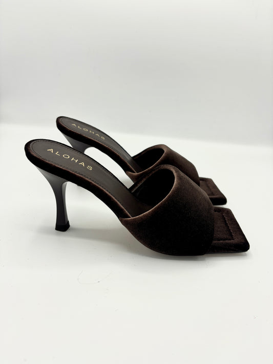 PUFFY VELVET COFFE HEEL (LIMITED EDITION)