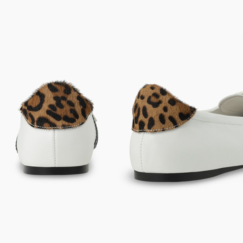 SPORTY BALLET FLATS WHITE LEO