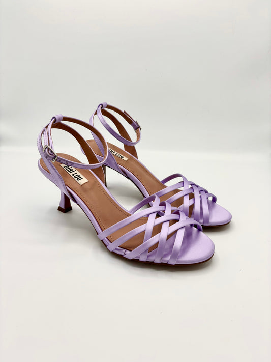 KASSIA SANDAL MAUVE SATIN