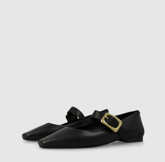 SOFT BALLERINAS BLACK LEATHER