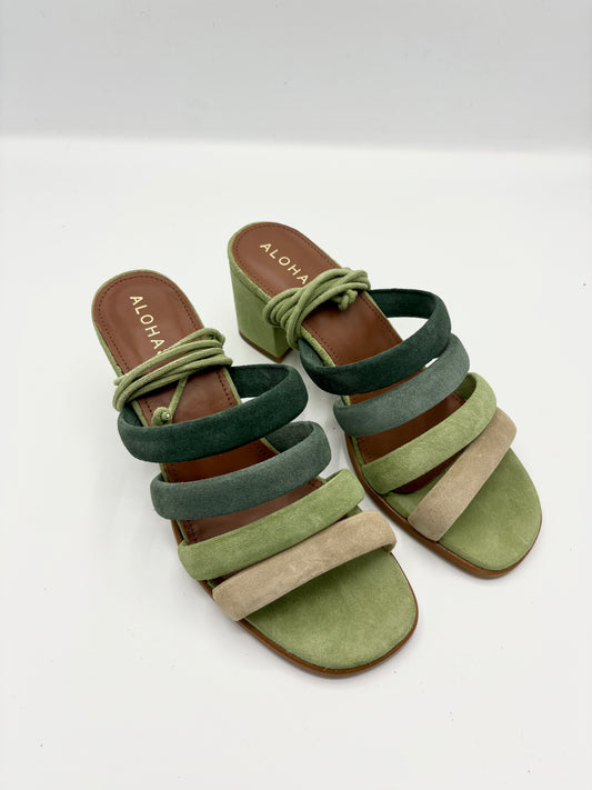 LETIZIA SANDAL SHADES OF GREEN