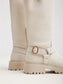 FRANKIE LEVA BIKER BOOT CREME WHITE LEATHER