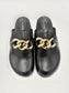 ALOHAS FIREPLACE CHAIN CLOGS BLACK