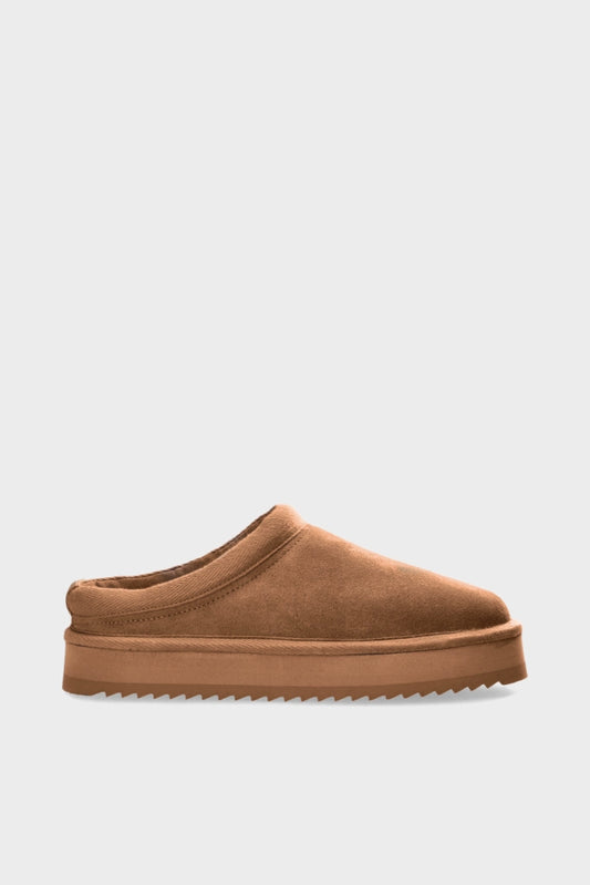 CPH249 CALF SUEDE SLIPPERS COGNAC