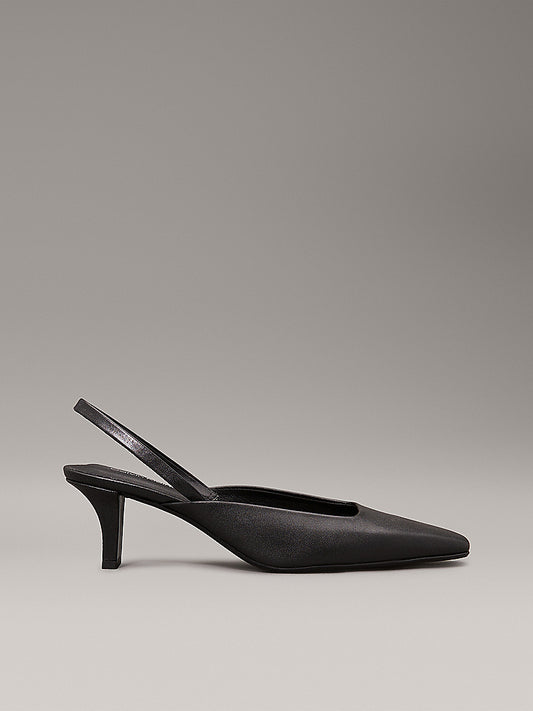 CK SLINGBACK PUMPS LEATHER BLACK