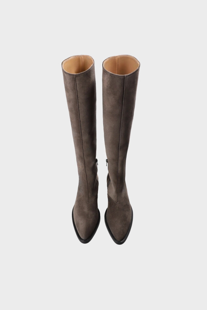 CPH323 SUEDE HIGH BOOT OFF BLACK TAUPE Munich Shoebar