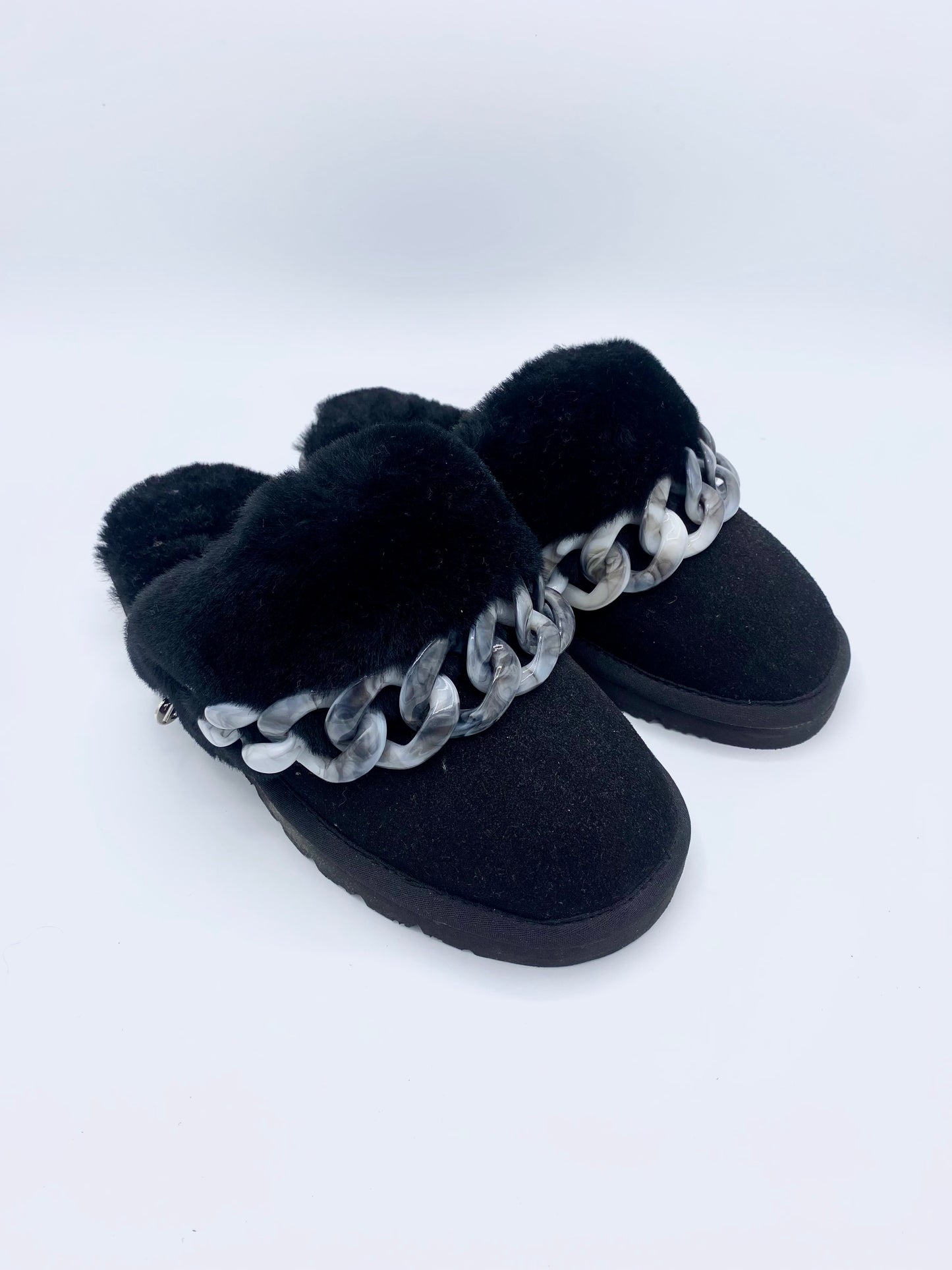 SLIPPER BLACK MARBLE