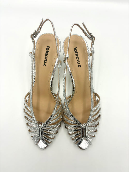 METALLIC PEEP TOE SILVER