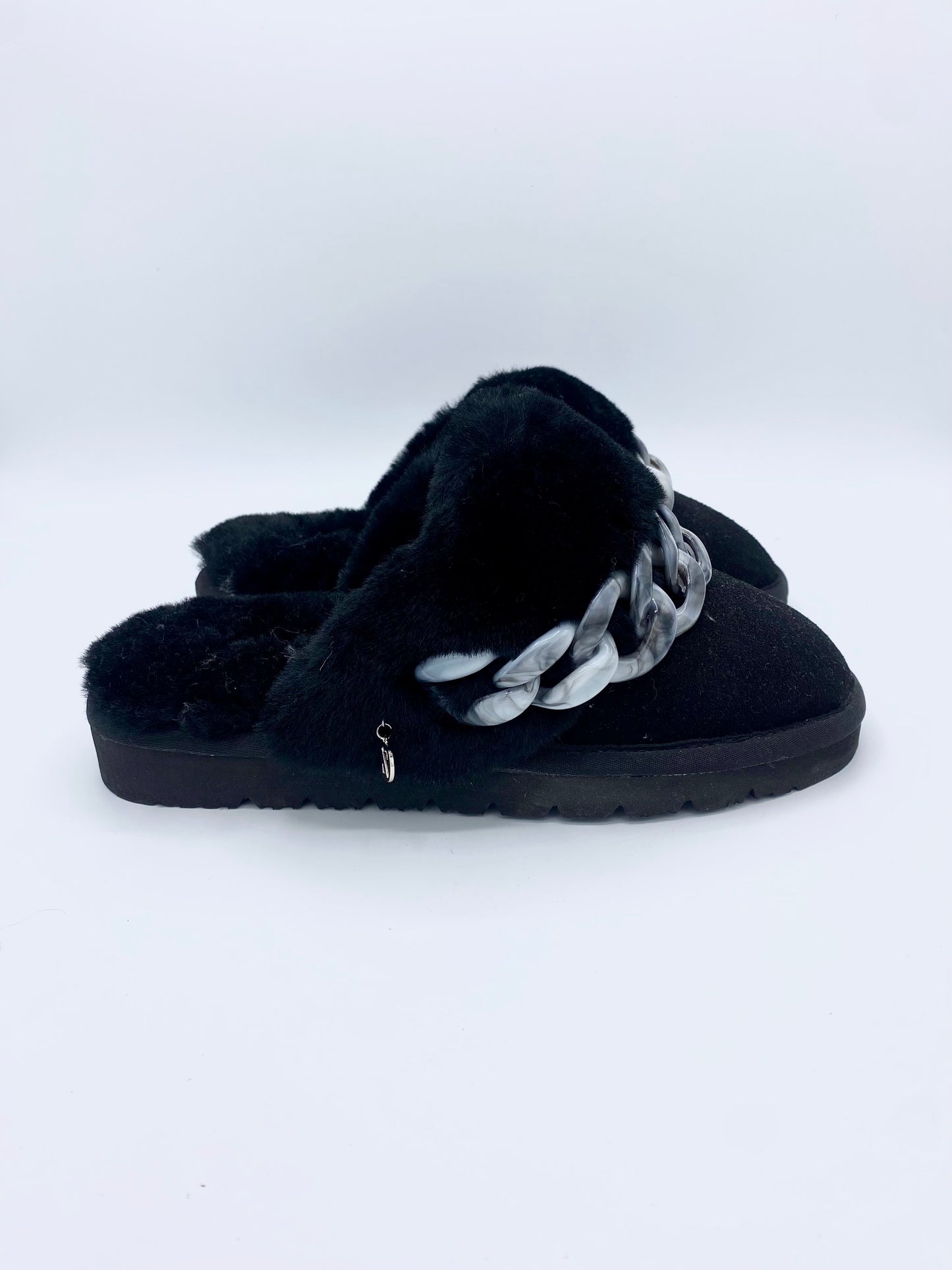 SLIPPER BLACK MARBLE