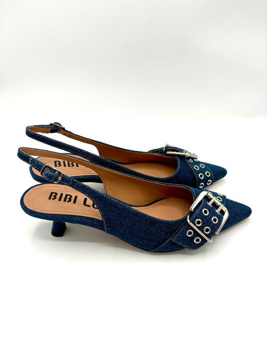 BIBI LOU DENIM BLUE SLINGBACK PUMP2