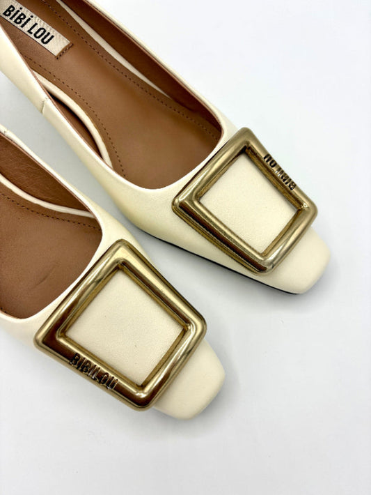 BIBI LOU KATE PUMP WHITE LEATHER