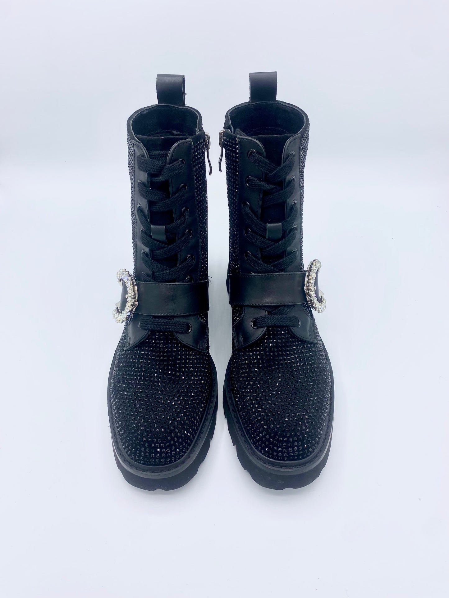 FANTASTIC GLITTER BOOTS BLACK