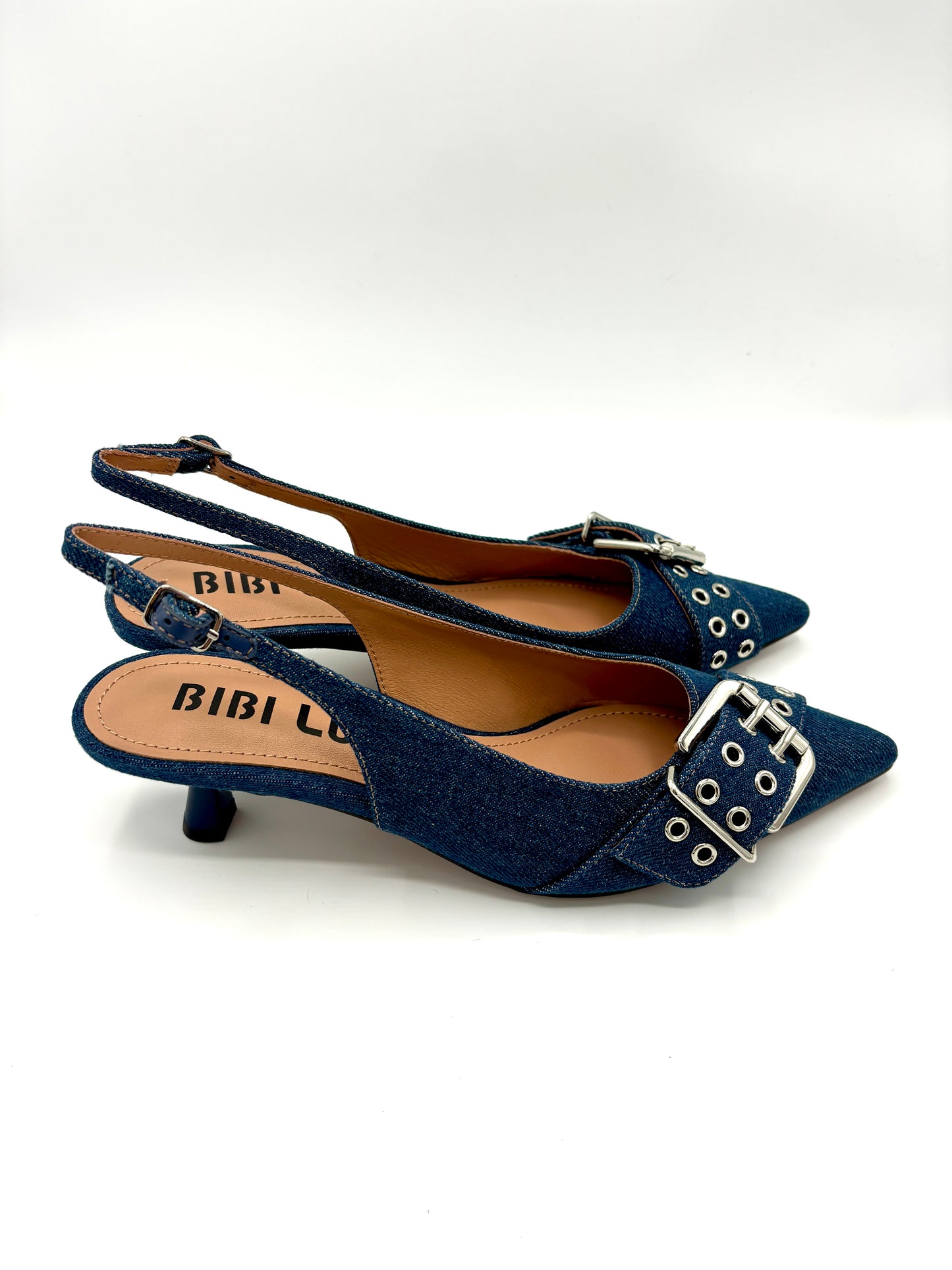 DENIM BLUE SLINGBACK PUMP