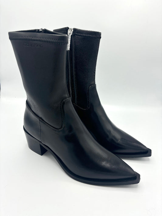 CK COWBOY BOOT STRETCH BLACK