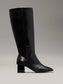 CK WIDE BOOT BLACK LEATHER