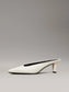 CK MULE PUMPS LEATHER WHITE