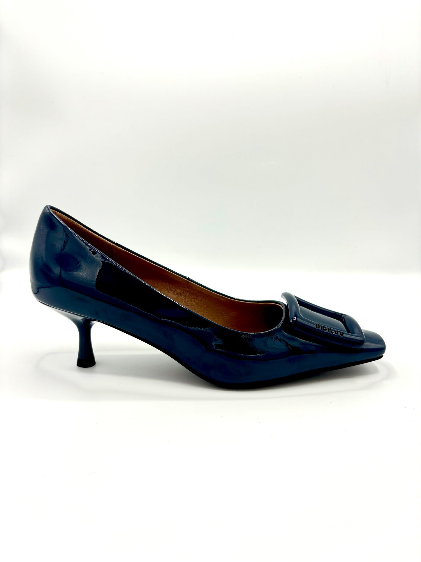 KATE PUMP SMOKEY BLUE PATENT LEATHER