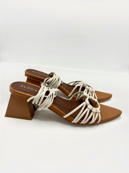 MIRAGE CAMEL SANDAL WHITE