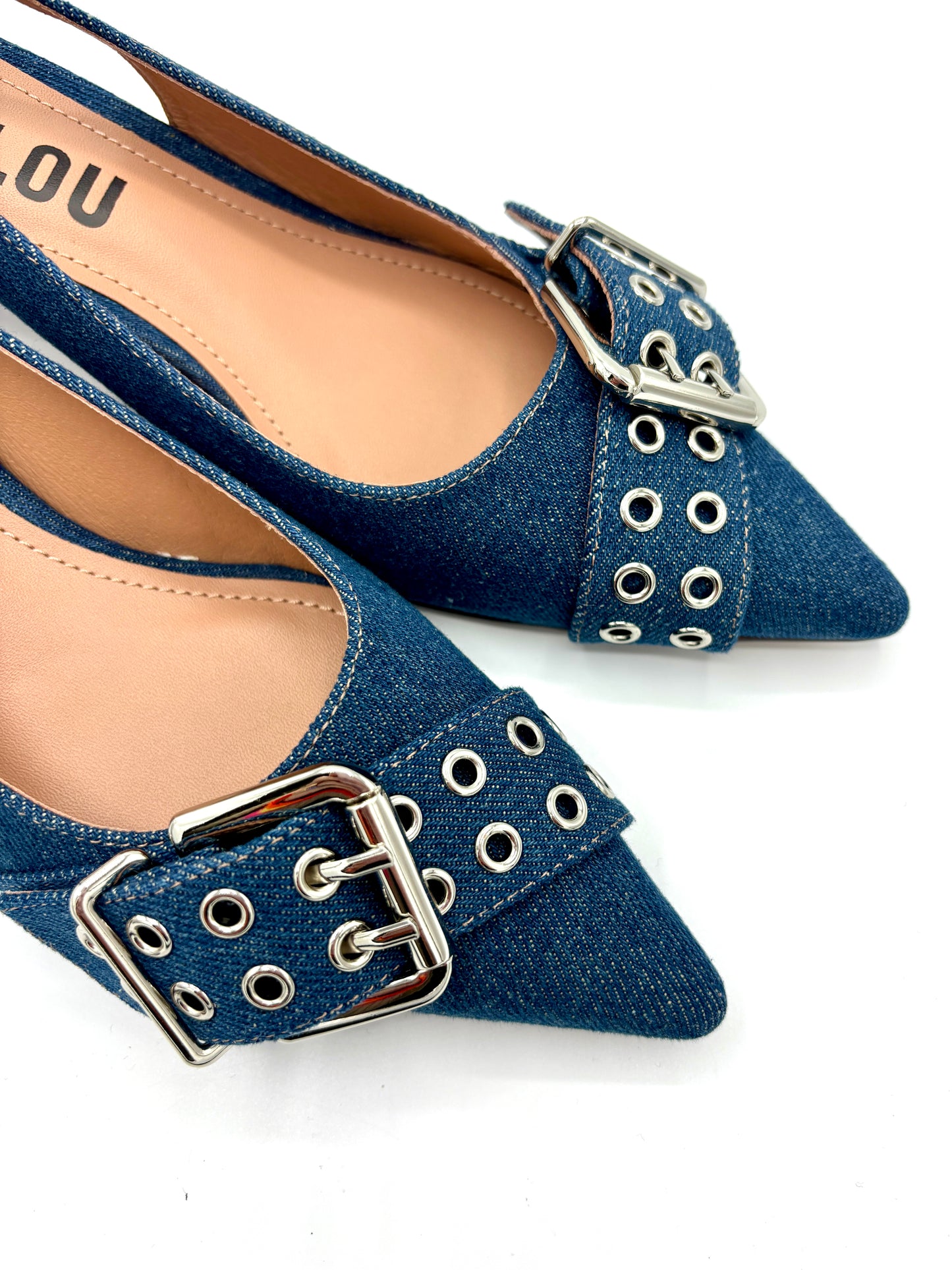 DENIM BLUE SLINGBACK PUMP