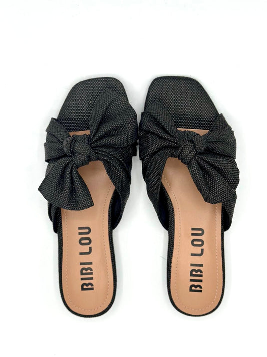KARSIE FLAT SANDALS BLACK
