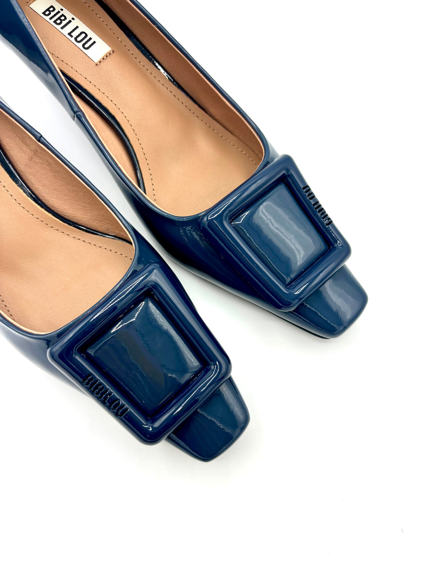 KATE PUMP SMOKEY BLUE PATENT LEATHER