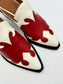 WESTON WESTERN MULES RED AND WHITE