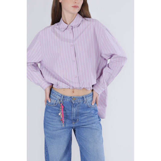 asymmetrisches Hemd lila