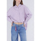 asymmetrisches Hemd lila