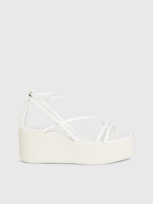PLATEAU WEDGE SANDAL WHITE