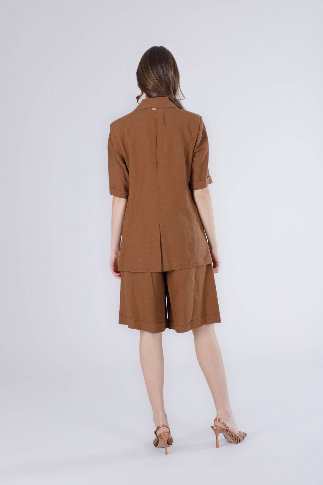 kurzärmeliger Blazer Tobacco