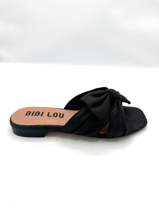 KARSIE FLAT SANDALS BLACK