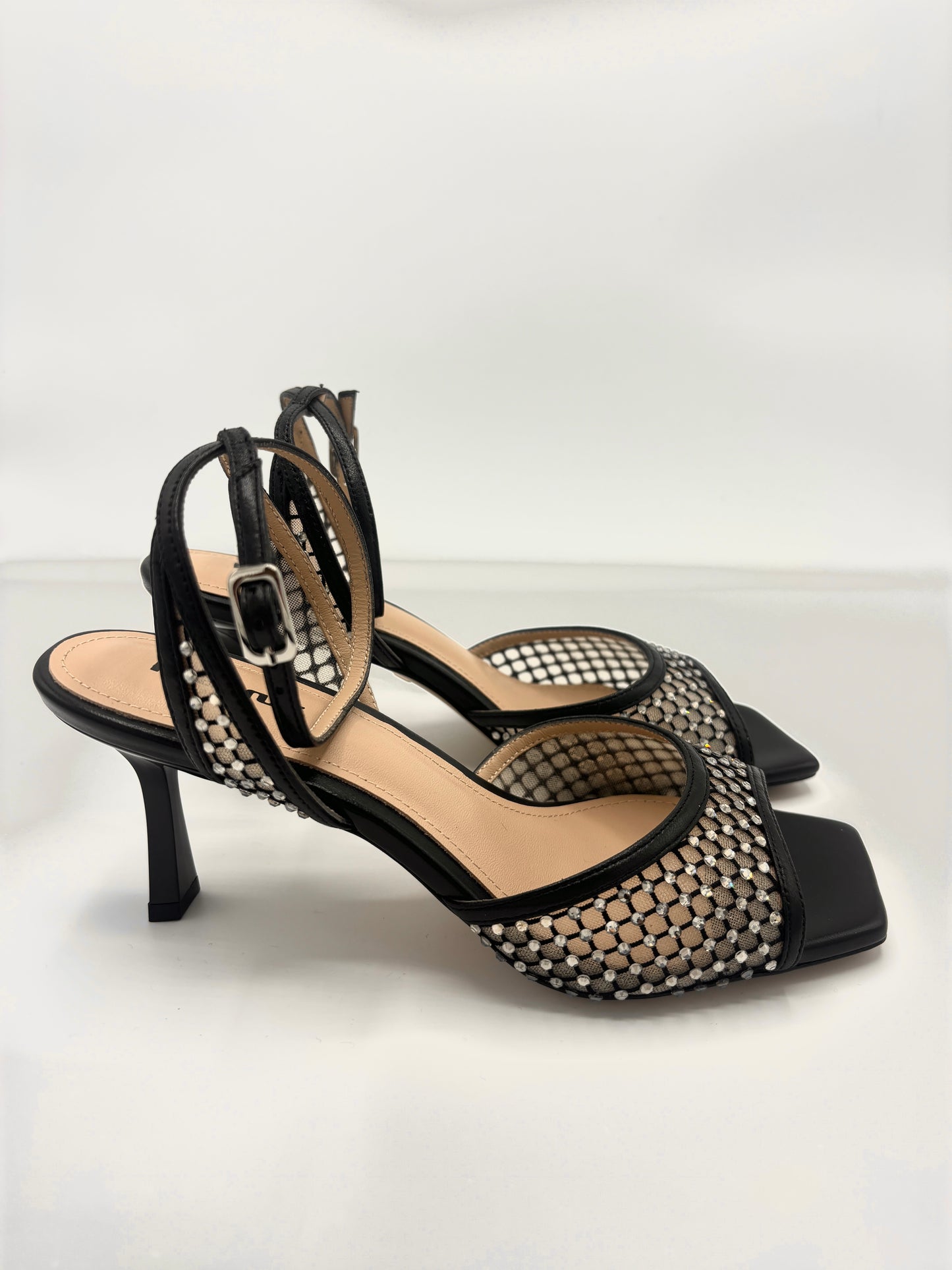 GRACE HIGH SANDAL SPARKLE BLACK